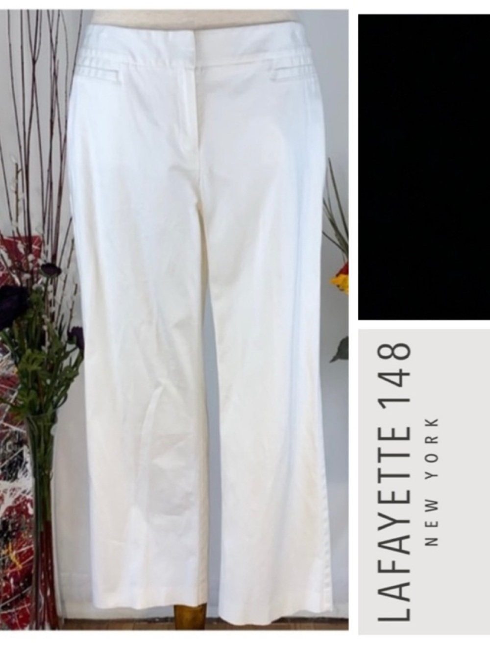 Lafayette 148 white Capri pants.